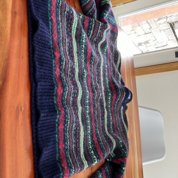 Vintage Land’s End Shetland Wool Multicoloured Sweater Men’s XL-fits like sm/md* - Picture 9 of 9